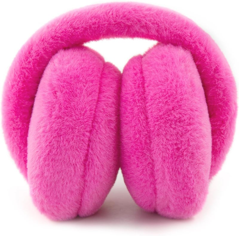 YATANAM Women Ear Muffs Winter Girls White Earmuffs Fuzzy Kids Black Ear Muff Cute Fluffy Ear Warmers Foldable Ear Covers Boy - Image 2